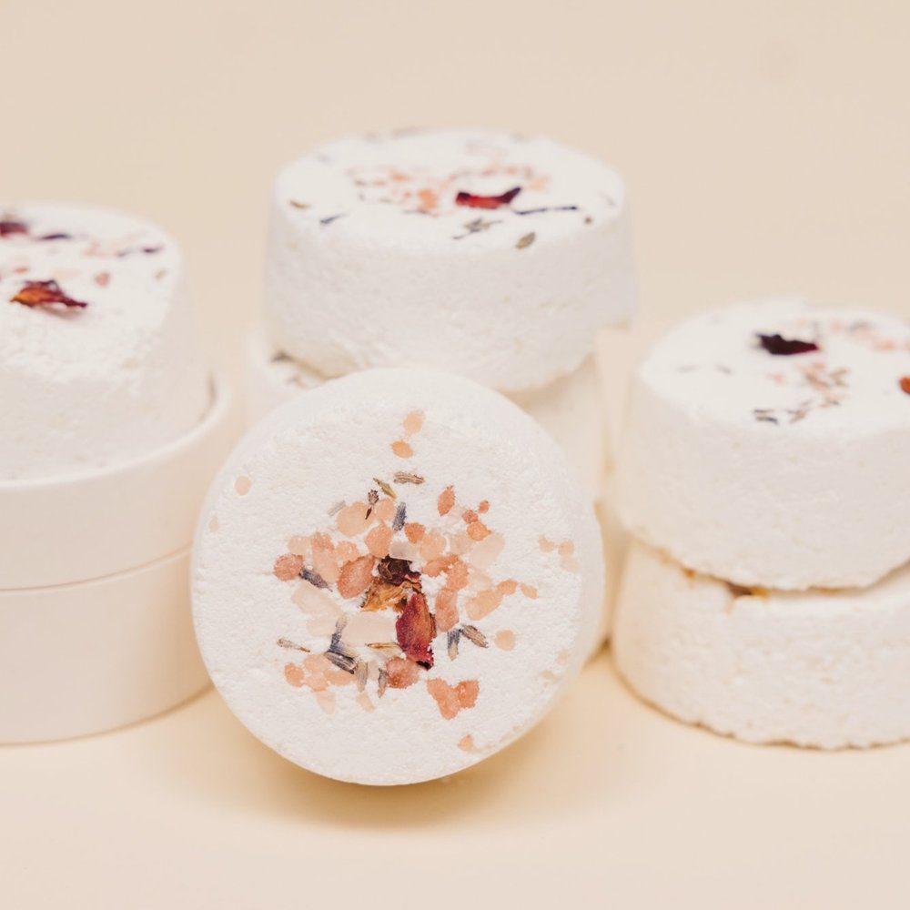 A close-up of the Hon's bath bombs